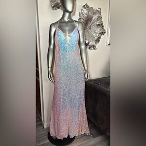 Iridescent Pink Sequin Dress